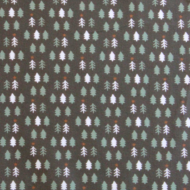 Printed Cotton TSUGNEG Sepia / Khaki